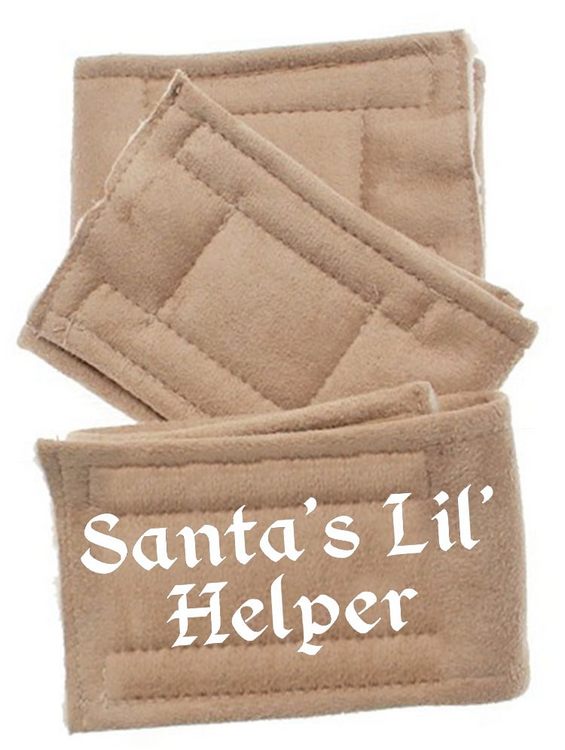 Peter Pads Tan 3 Pack 5 sizes with Design Santa's Lil' Helper